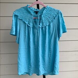 Torrid babydoll gauze neck ruffled blouse 1X